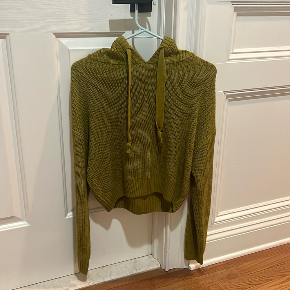 H&M green hooded sweater